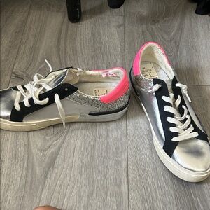 Dolce Vita Silver and Pink Women's Sneakers